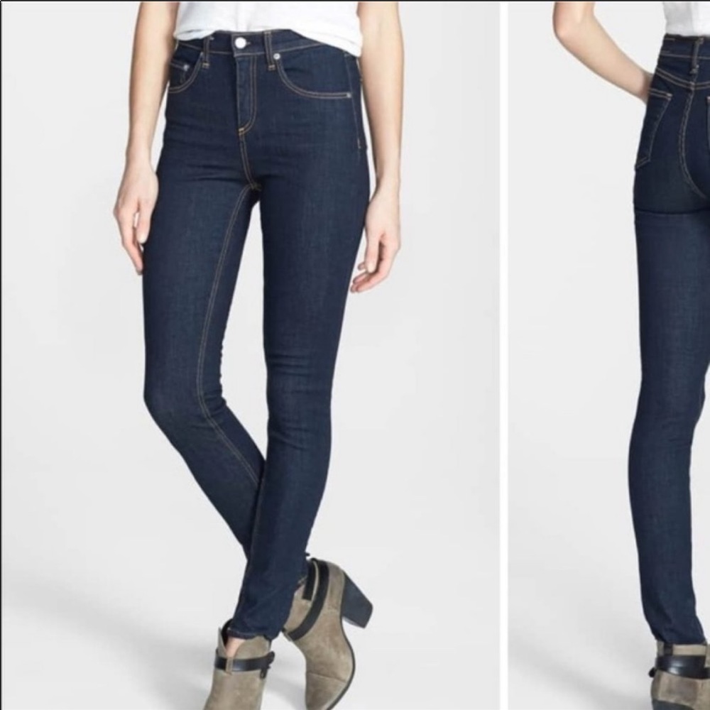 RAG & BONE Skinny Stretch Dark Blue Jeans